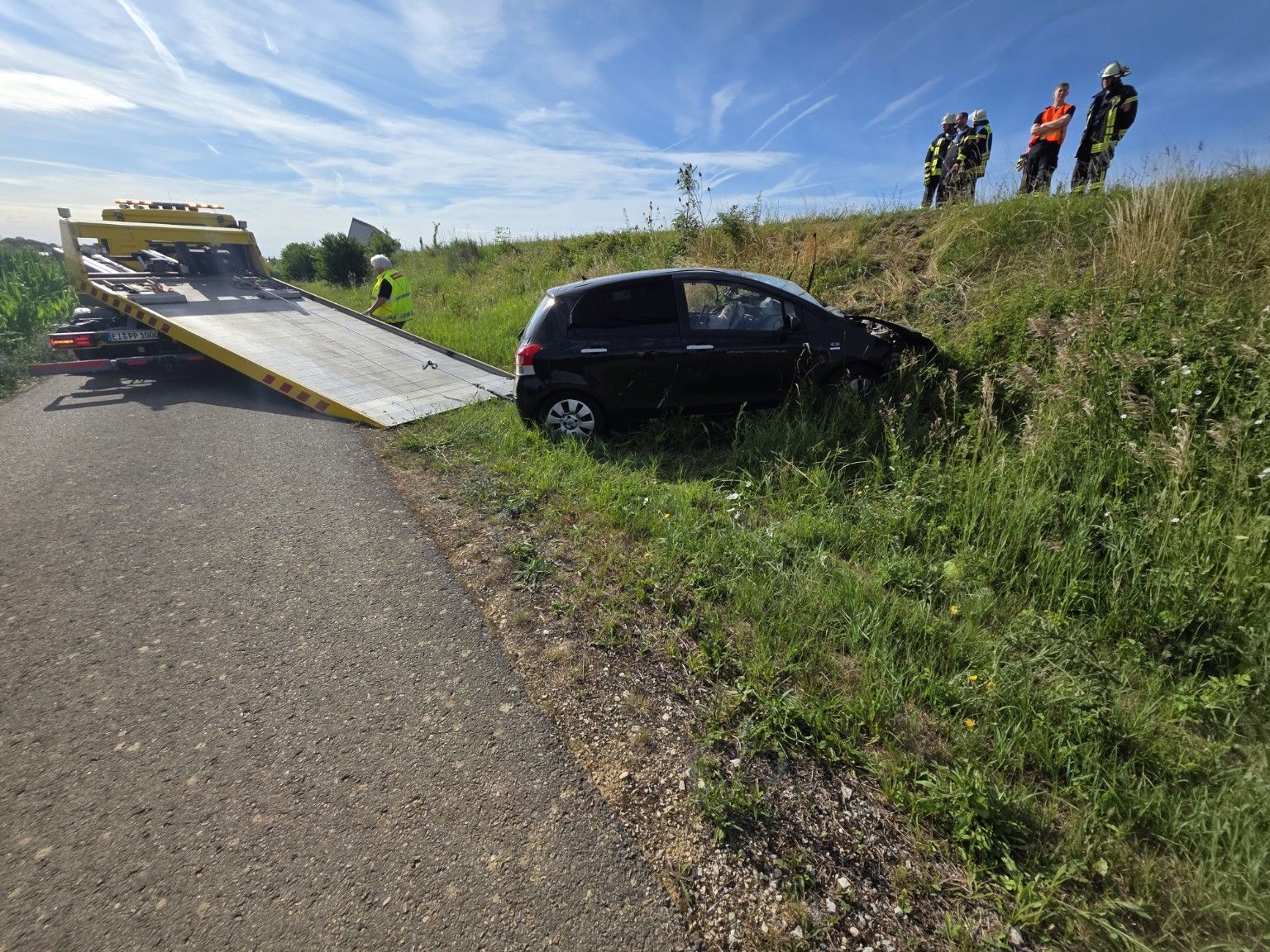 Fahrzeugaufnahme mit abgesenktem ABS Drehplateau